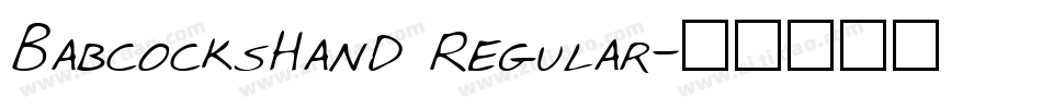 BabcocksHand Regular字体转换